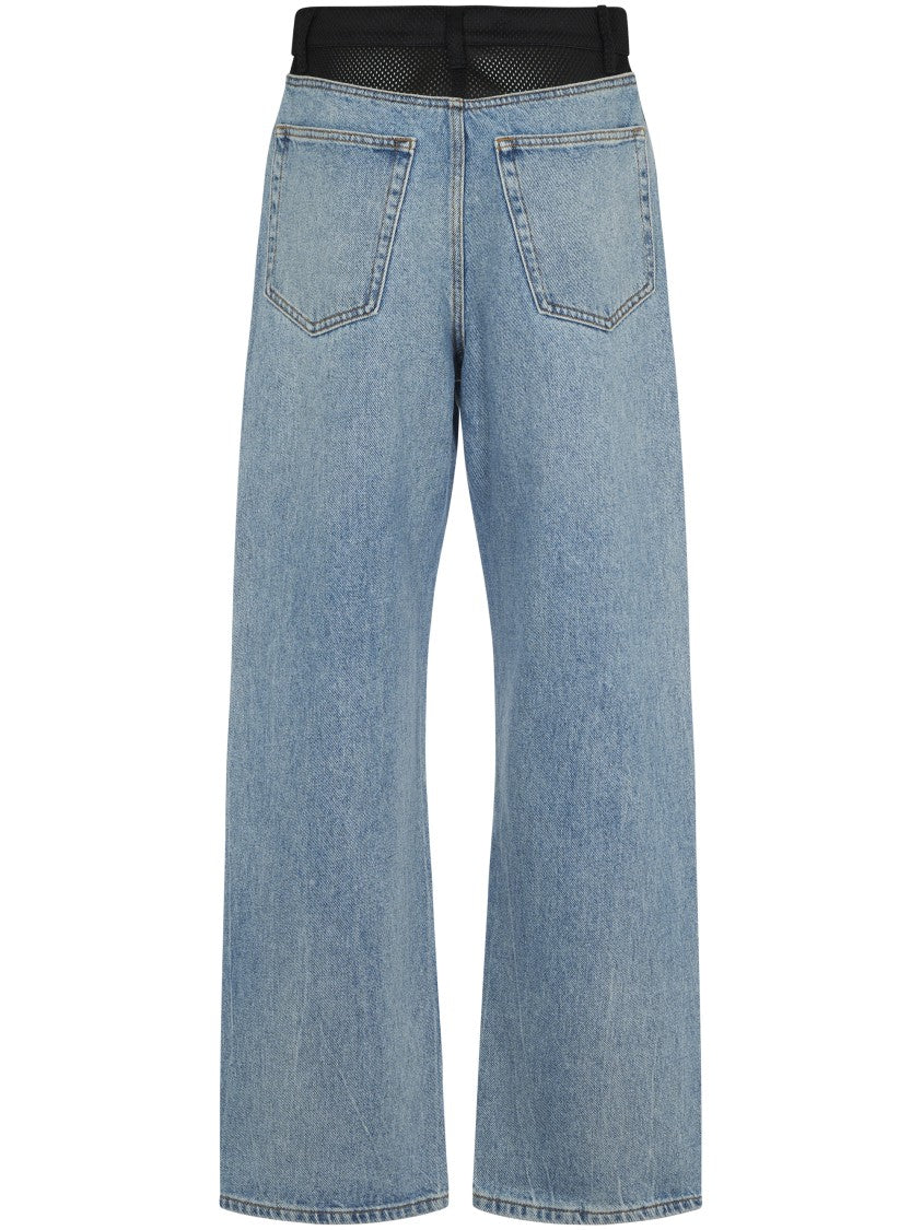 Alexander Wang Mesh Back Balloon Jeans With Logo