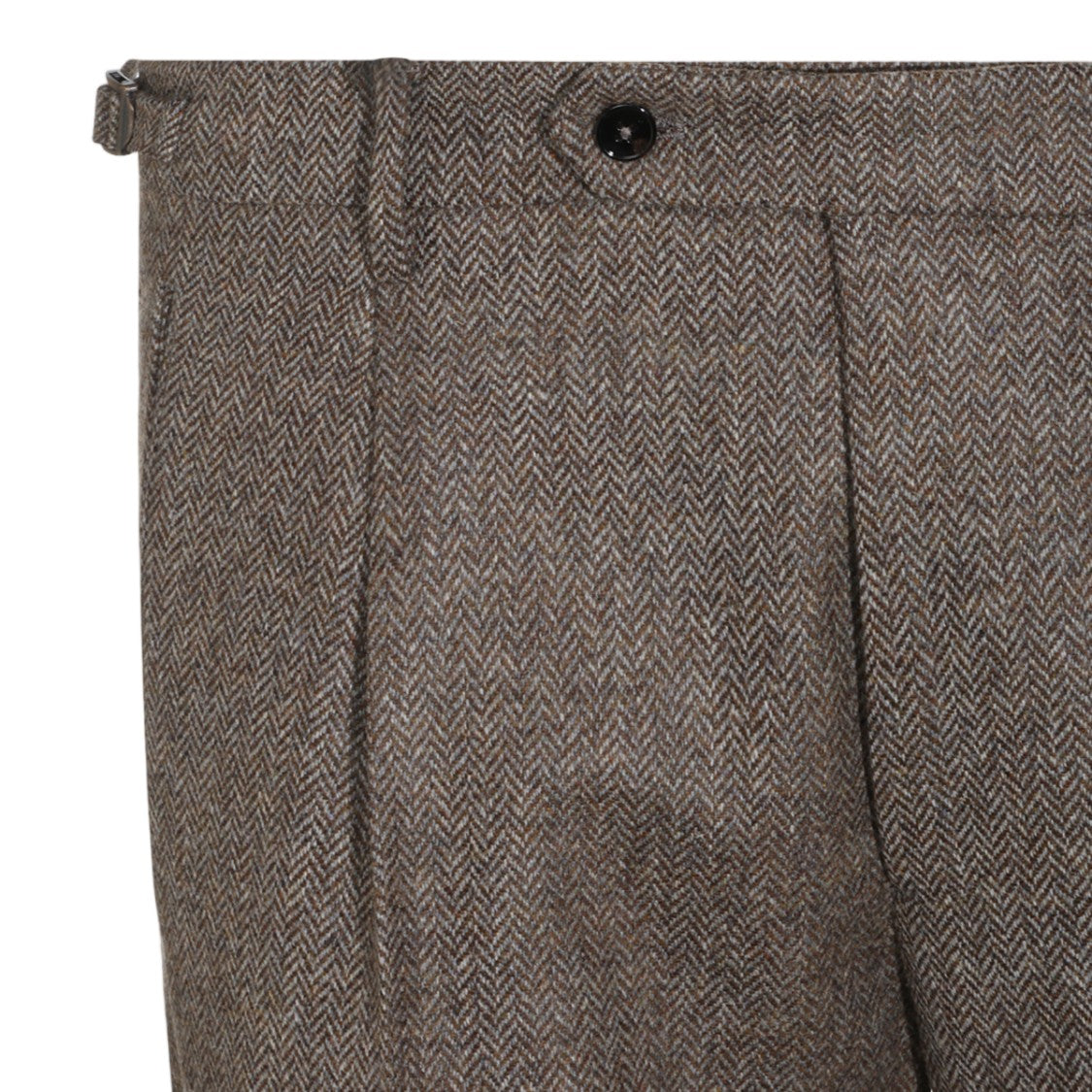 Berwich Herringbone Tailored Straight-Leg Pants