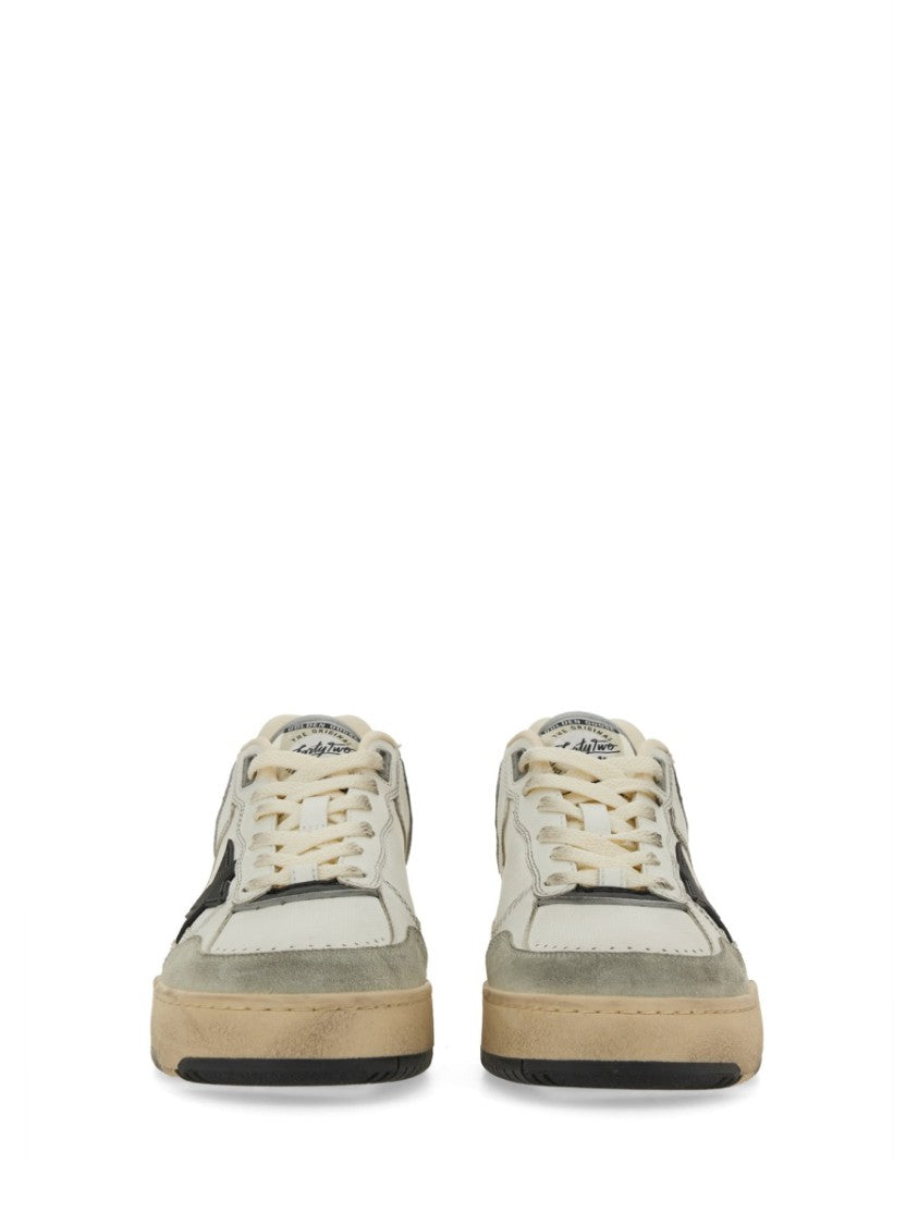 Golden Goose Leather And Textile Sneakers With Star Detail