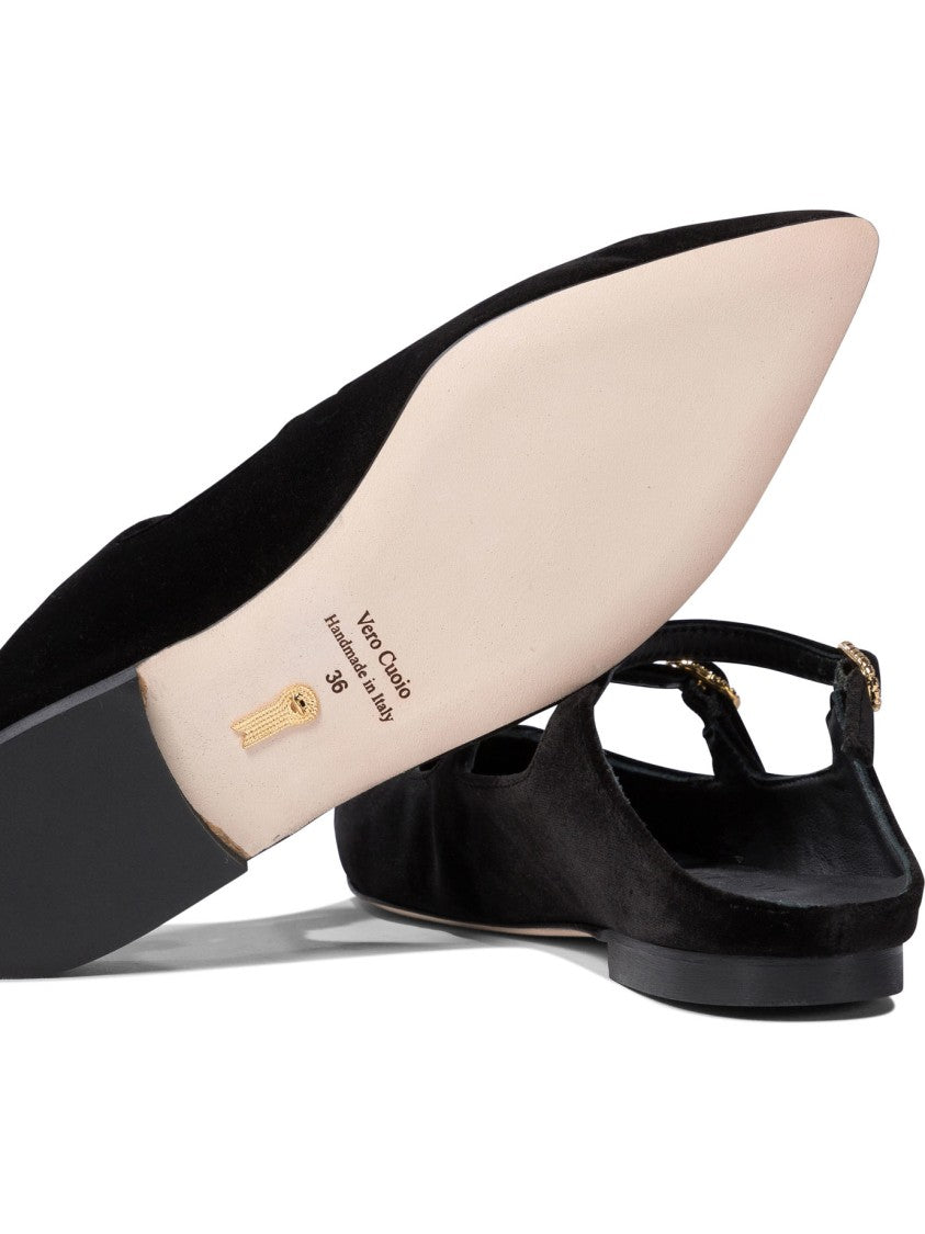 Amato Daniele Velvet And Leather Loafers