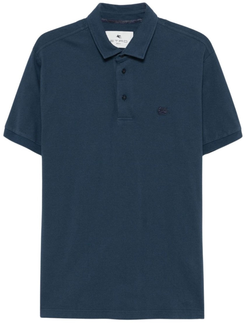 Etro Blue Classic Collared Polo Shirt