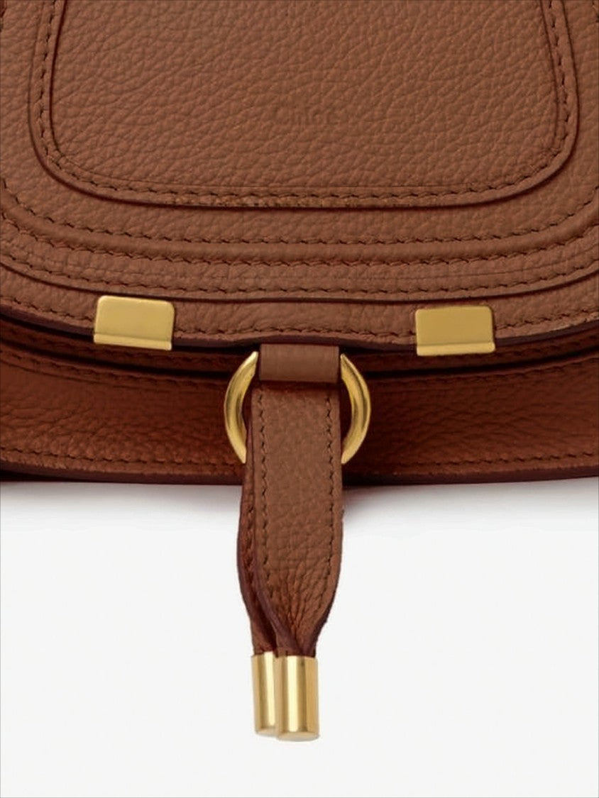 Chloé Structured Brown Calf Leather Tote Bag