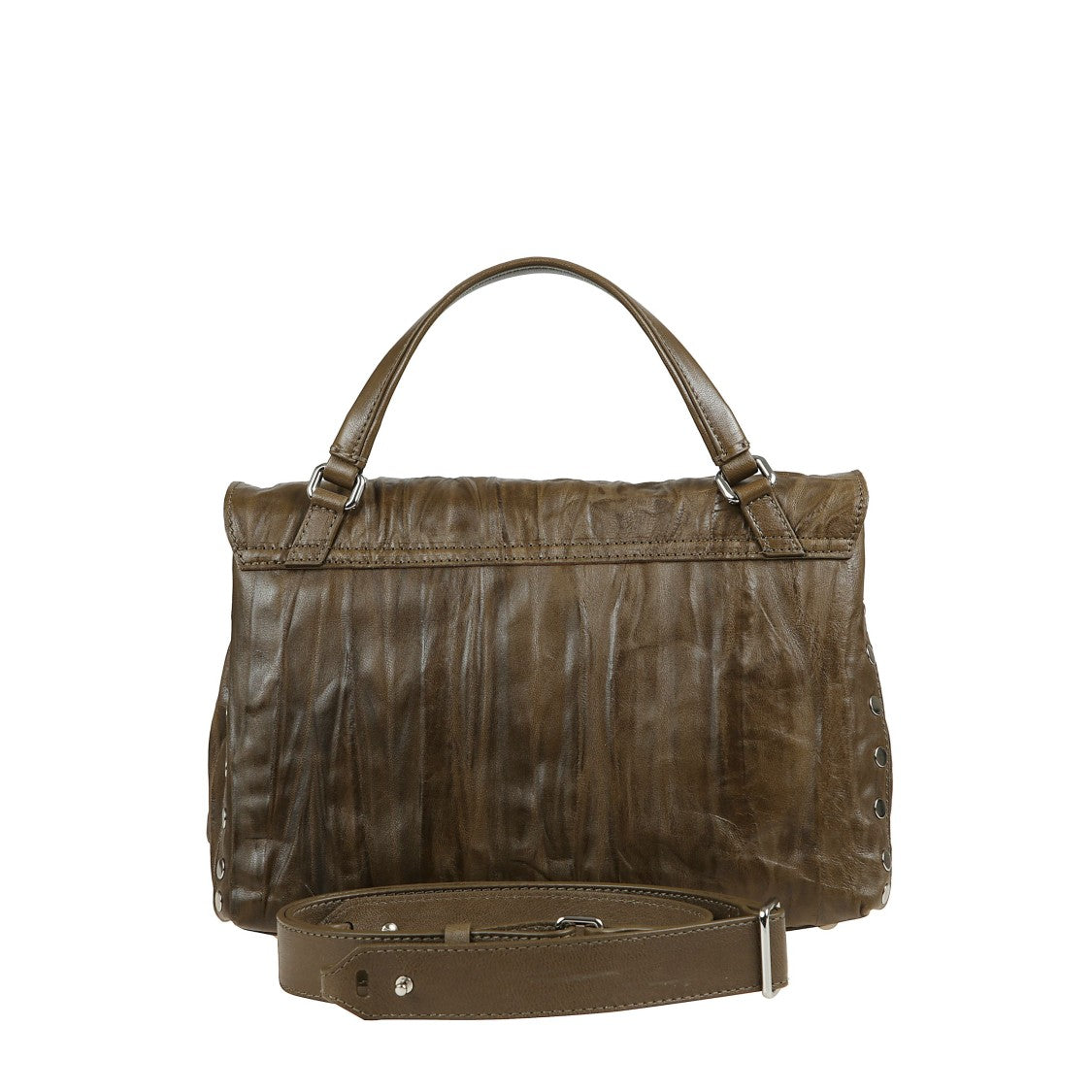 Zanellato Structured Pleated Handbag With Adjustable Strap