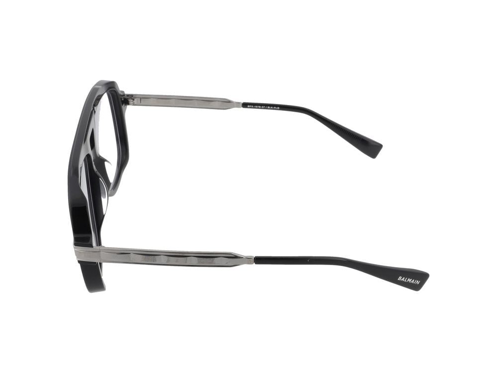 Balmain Black Francoise Iii Acetate Square Glasses