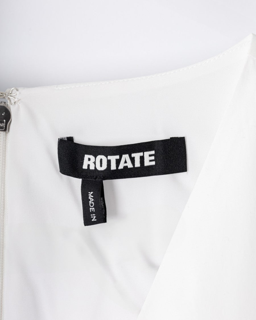 Rotate Puff Sleeve Midi Dress With V-Neckline