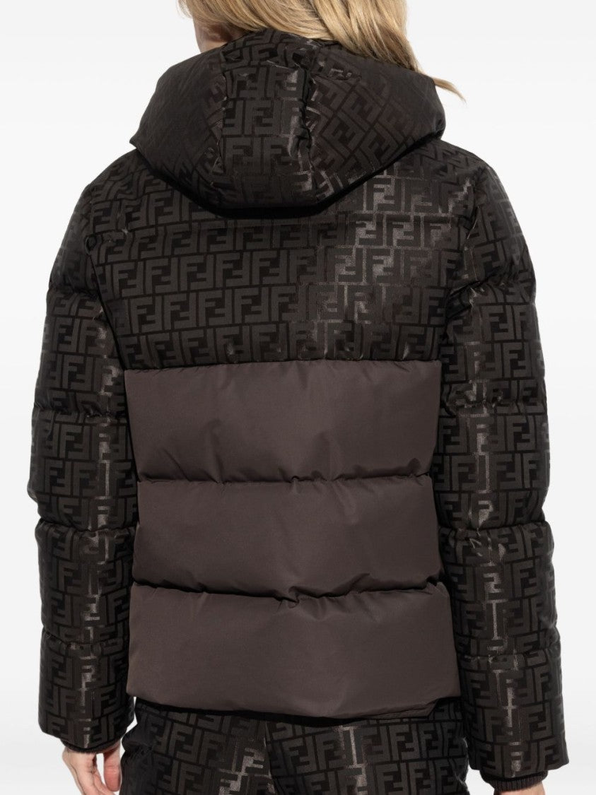 Fendi Two-Tone Quilted Jacket With Glossy Upper
