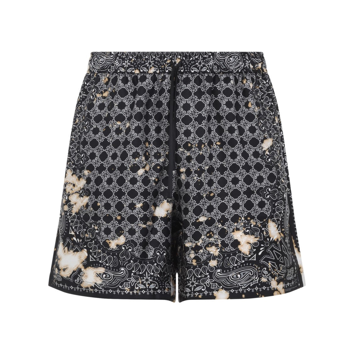 Amiri Silk Bermudas With Pattern And Adjustable Waistband