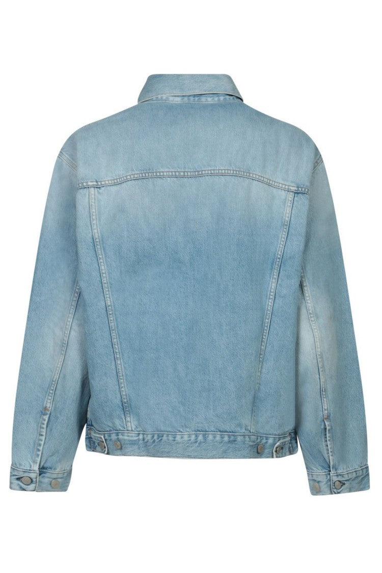 Acne Studios Light Wash Denim Jacket With Button-Up Front