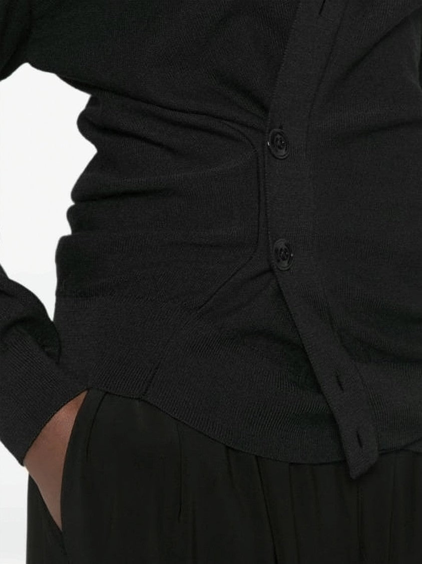 Lemaire Deep V-Neck Cardigan With Button-Down Front