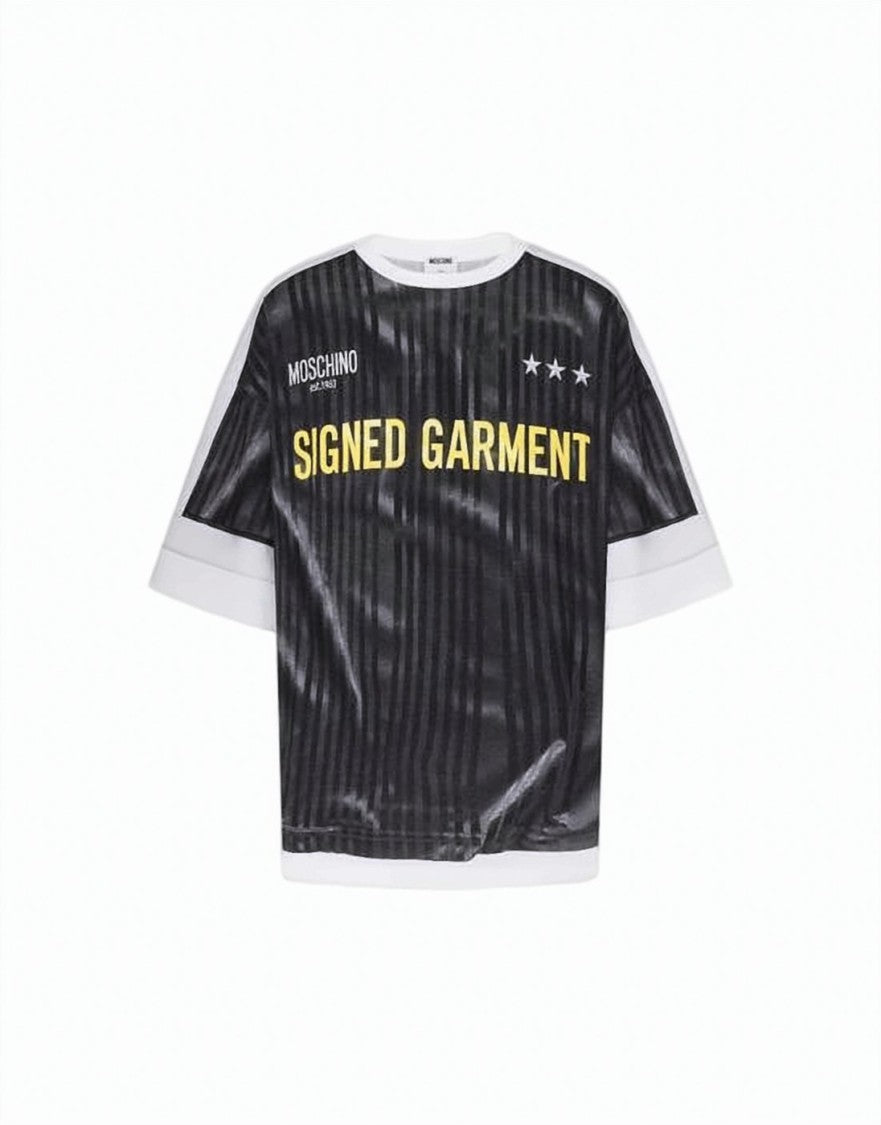 Moschino Short-Sleeve T-Shirt With Vertical Stripes