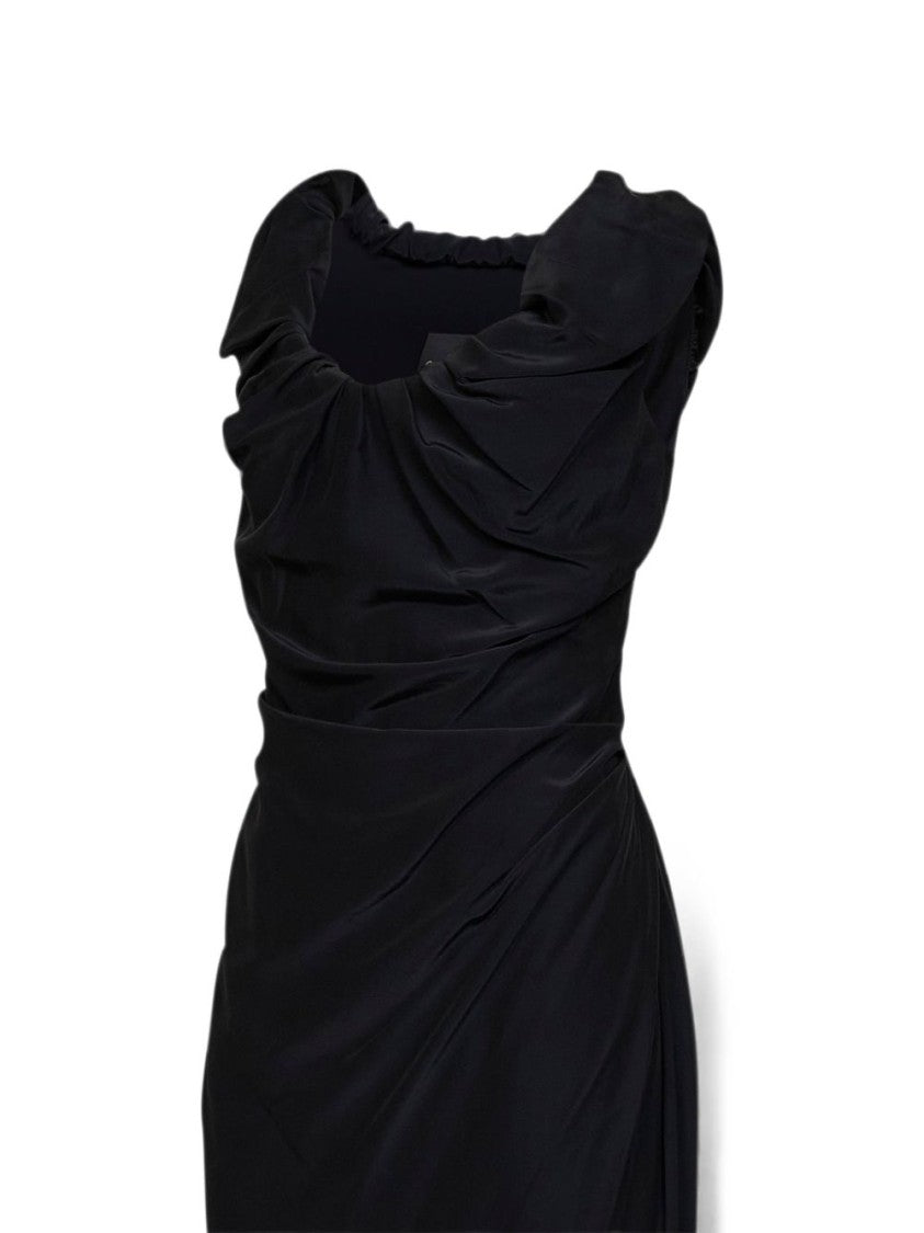 Vivienne Westwood Maxi Dress With Fitted Bodice And Ruched Details