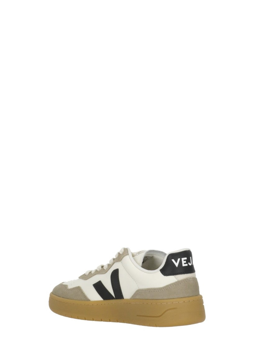 Veja V-90 White Suede Low-Top Sneakers