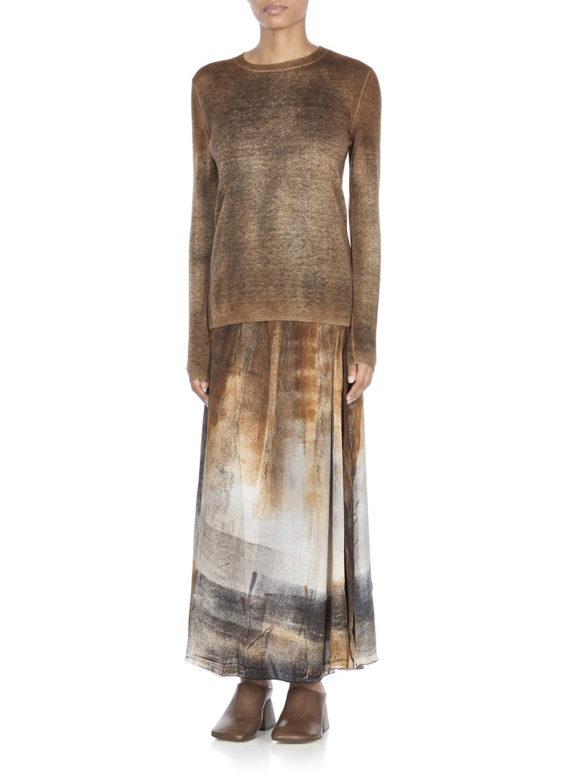 Avant Toi Gradient Textured Cashmere And Wool Sweater