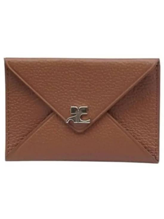 Courrèges Textured Leather Card Wallet With Metallic Logo Detail
