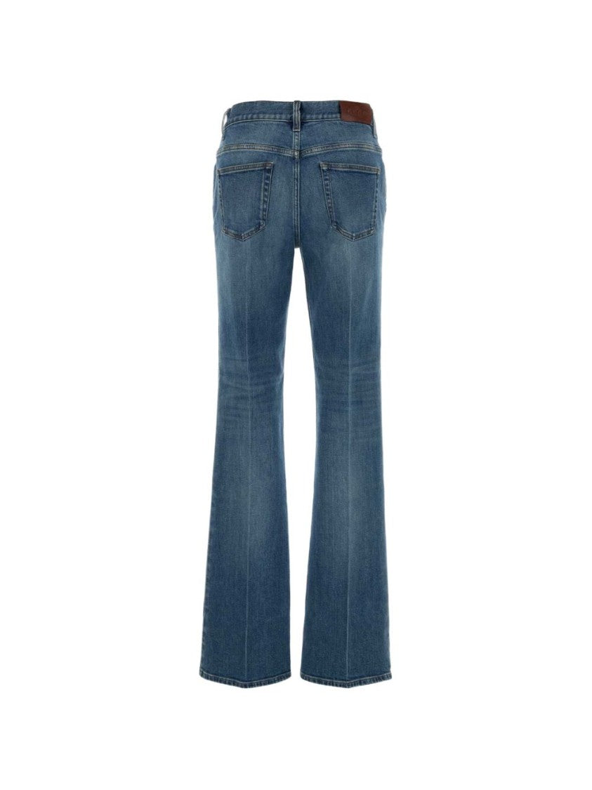 Gucci Faded Flared-Leg Five-Pocket Jeans