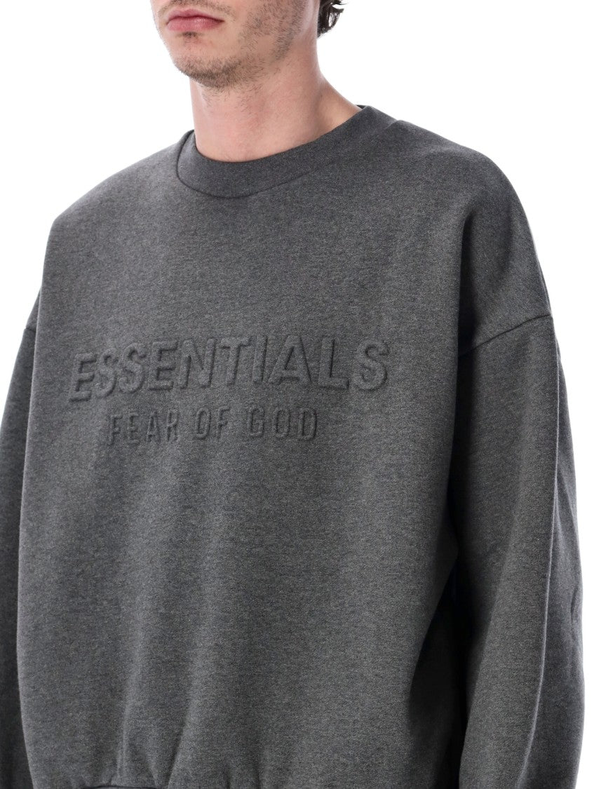 Fear Of God Essentials Embossed Crewneck Grey Sweatshirt