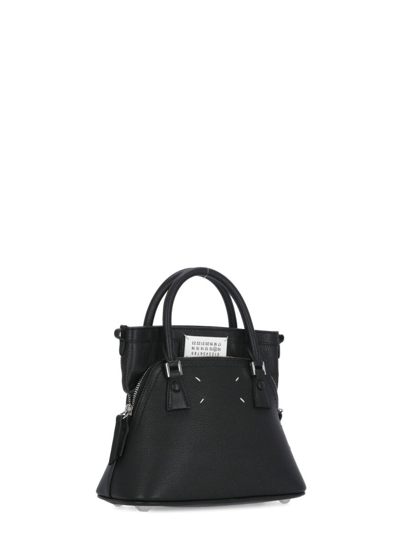 Maison Margiela Micro Handbag With Textured Leather And Iconic Stitches