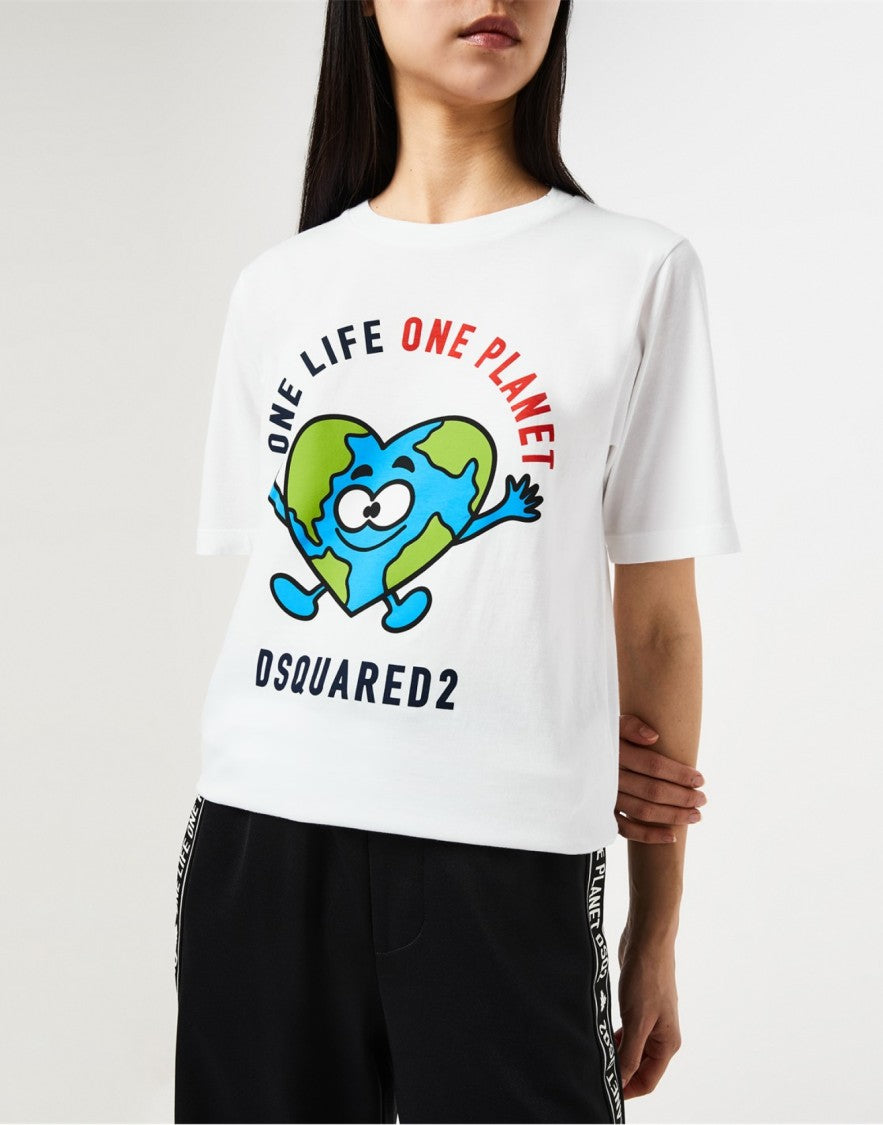 Dsquared2 Buddy Earth Logo T-Shirt