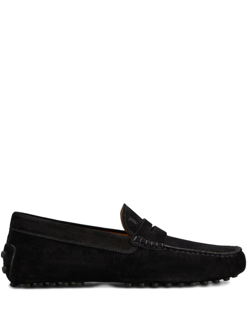 Tod's Loafers With Boar Suede Overlays