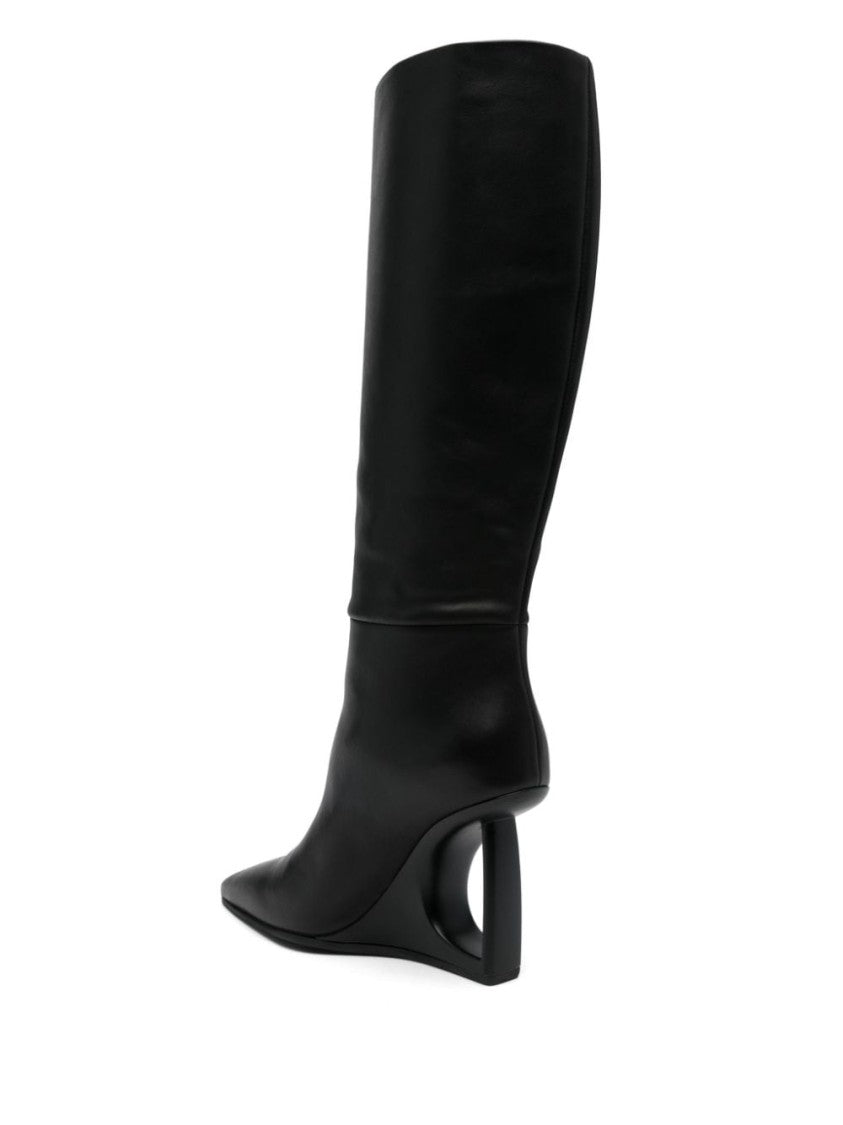 Vic Matié Smooth Grain Calf Leather Knee-Length Boots