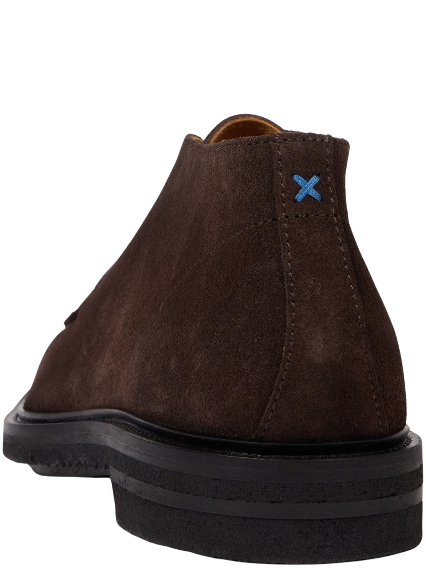 Paul Smith Brown Rounded-Toe Suede Jerry Chukka Boots