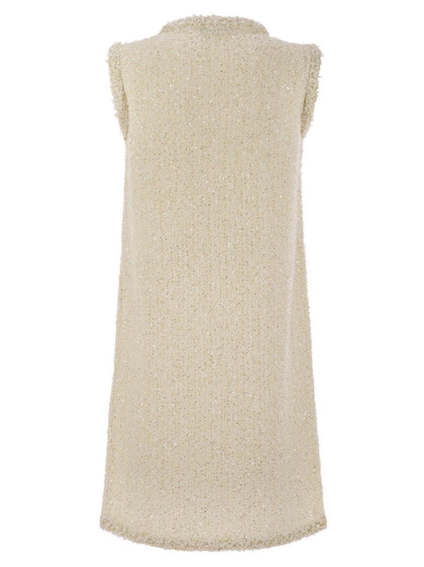Fabiana Filippi Mini Dress In Tweed-Effect Yarn