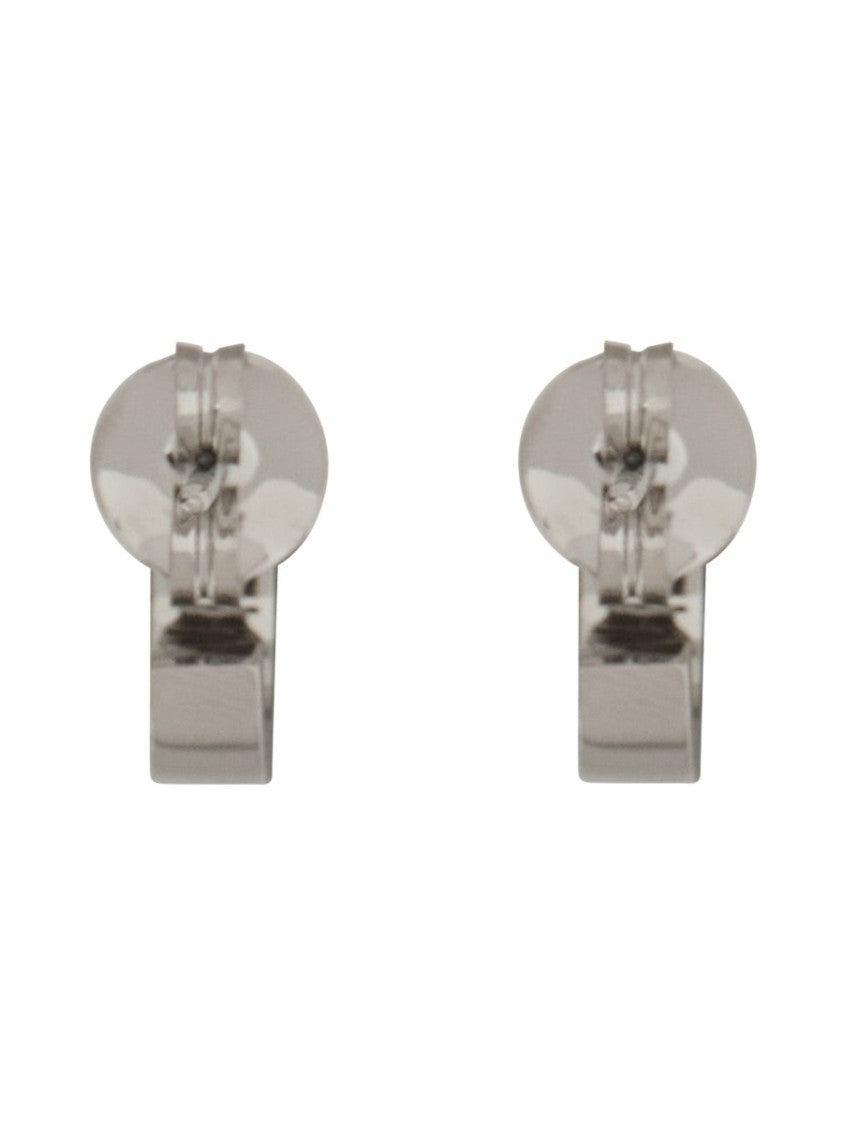 Mm6 By Maison Margiela Minimalist Hoop Brass Earrings