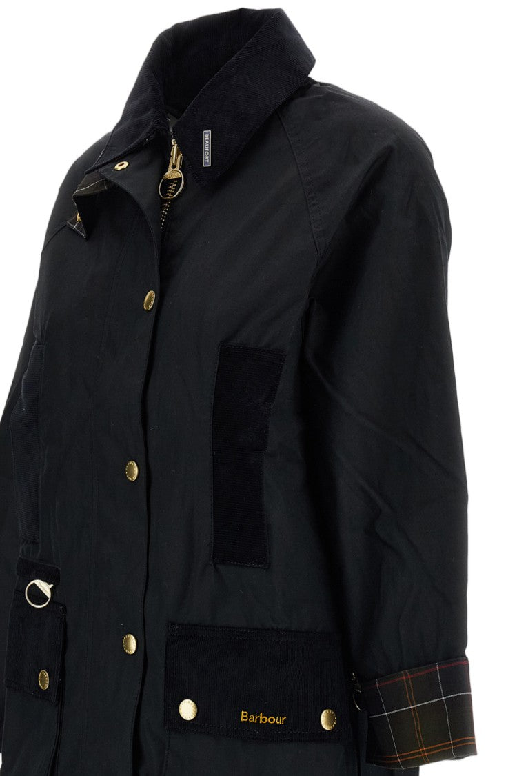 Barbour Black Icons Modern Beaufort Waxed Cotton Jacket