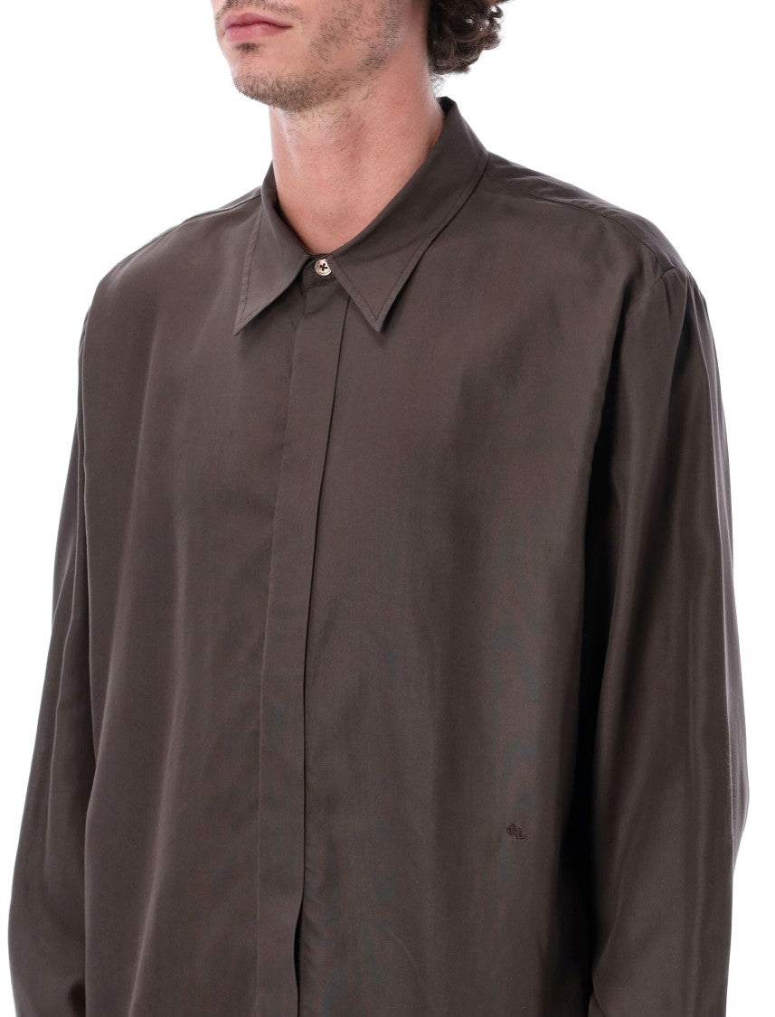Our Legacy Brown Oversized Tencel Shirt