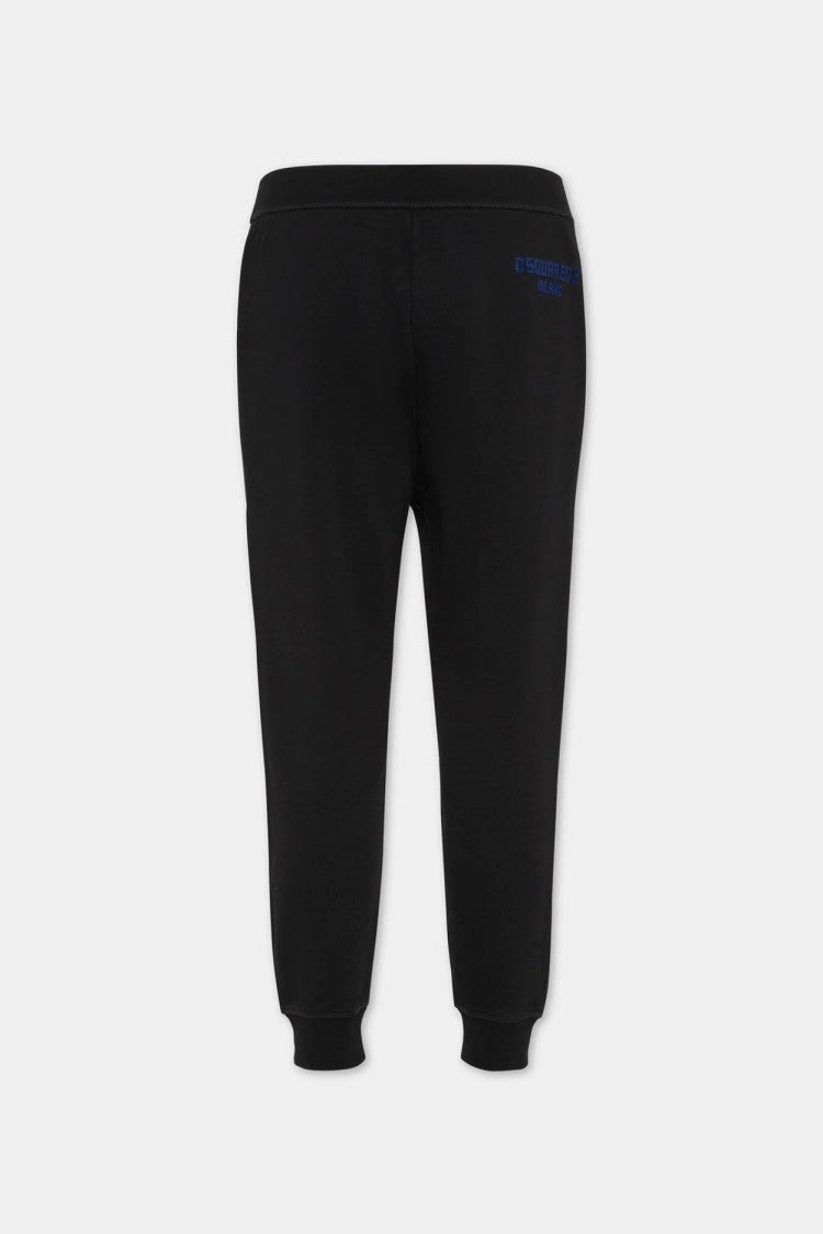Dsquared2 Black Cotton Fleece Jogger Sweatpants