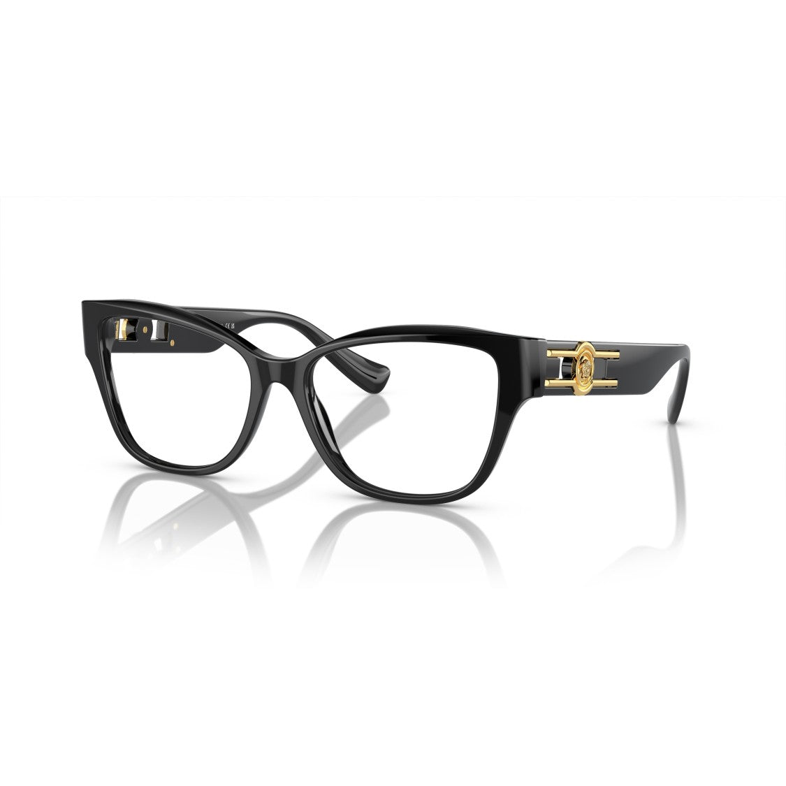 Versace 0Ve3347 Rectangular Black Acetate Sunglasses