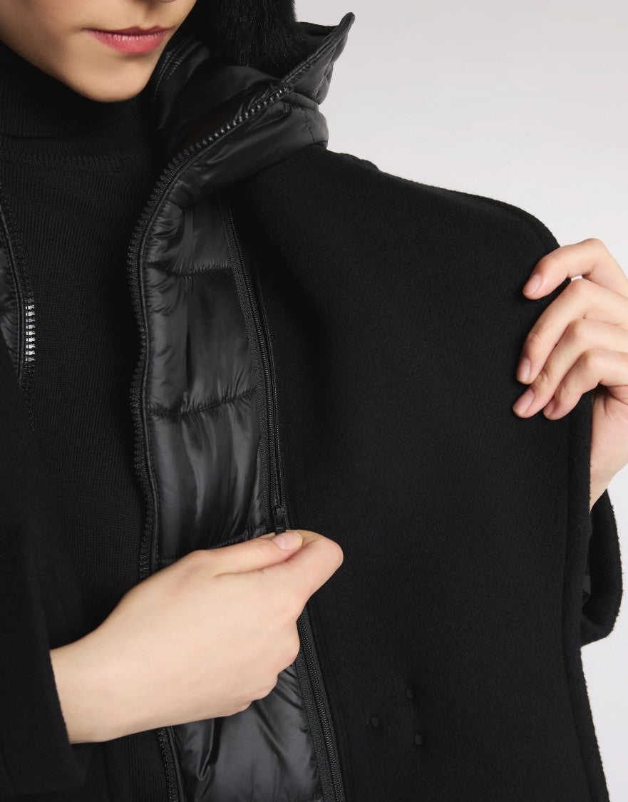 Fay Nylon-Blend Front Hook Coat