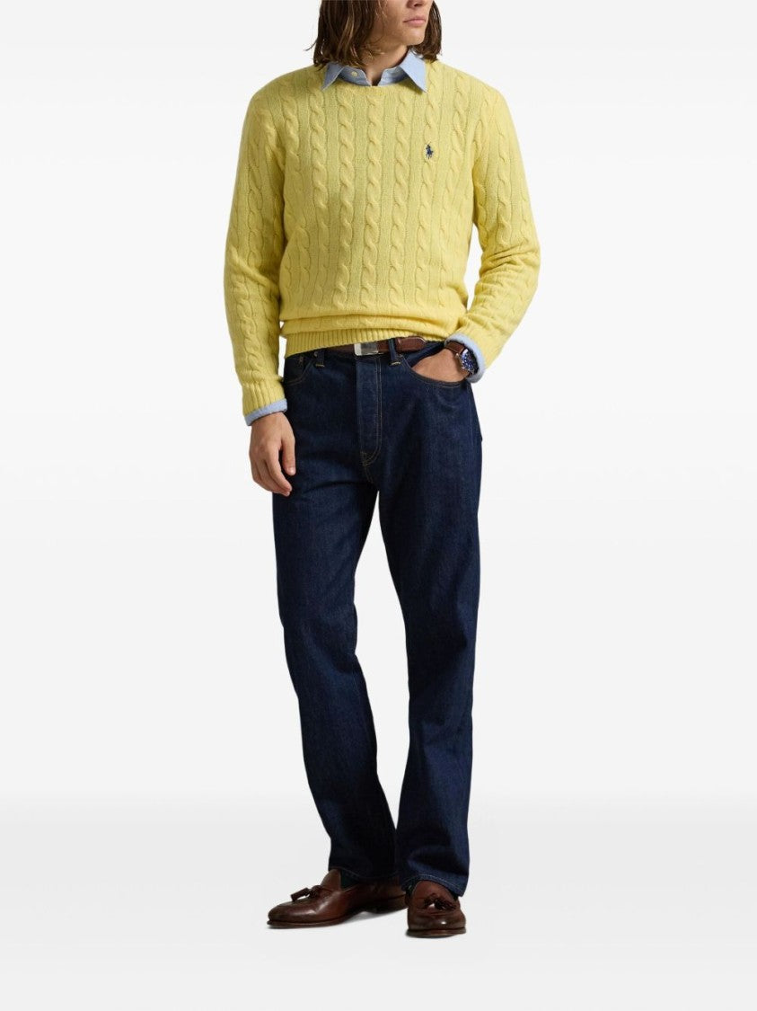 Polo Ralph Lauren Cable-Knit Sweater With Classic Crew Neckline