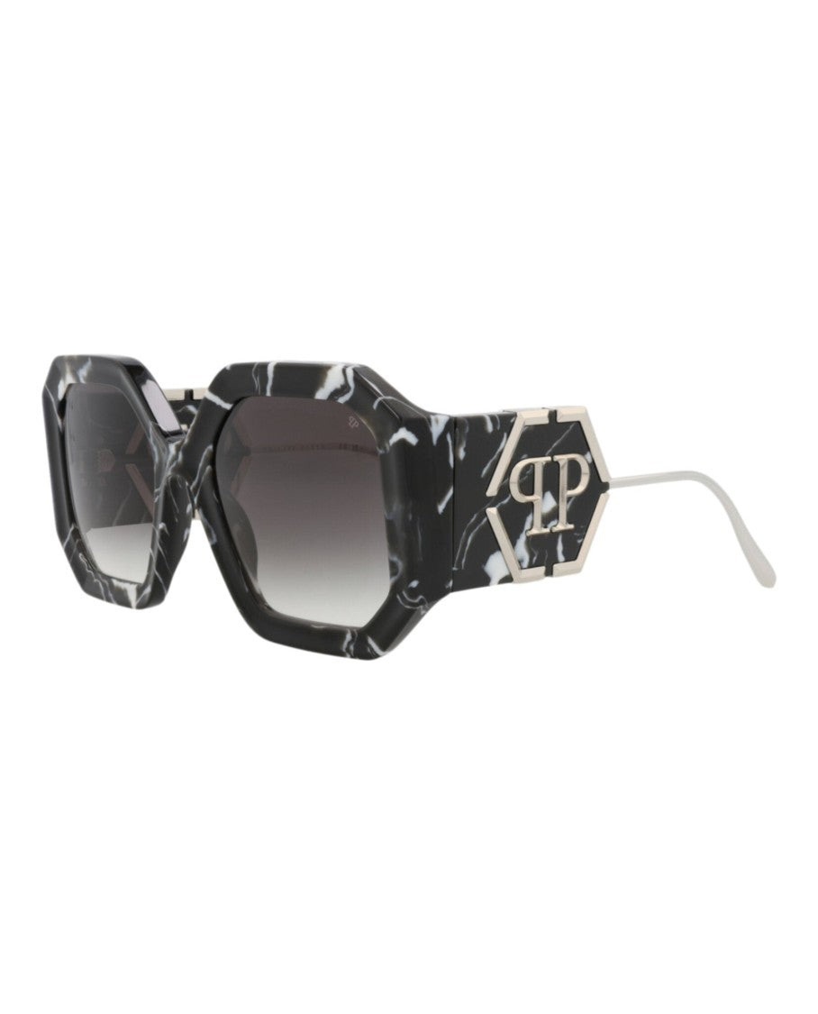 Philipp Plein Square-Frame Acetate Sunglasses With Gradient Tinted Lenses