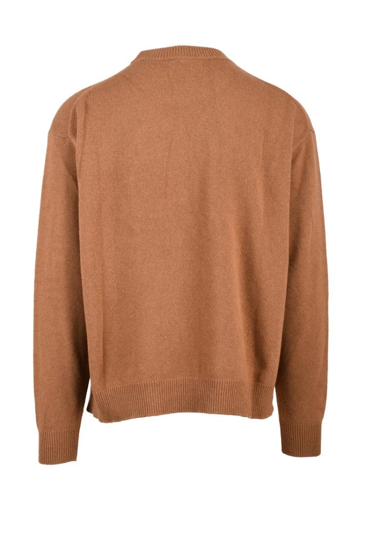 Roberto Collina Crew Neck Sweater Wool Cashmere - Brown