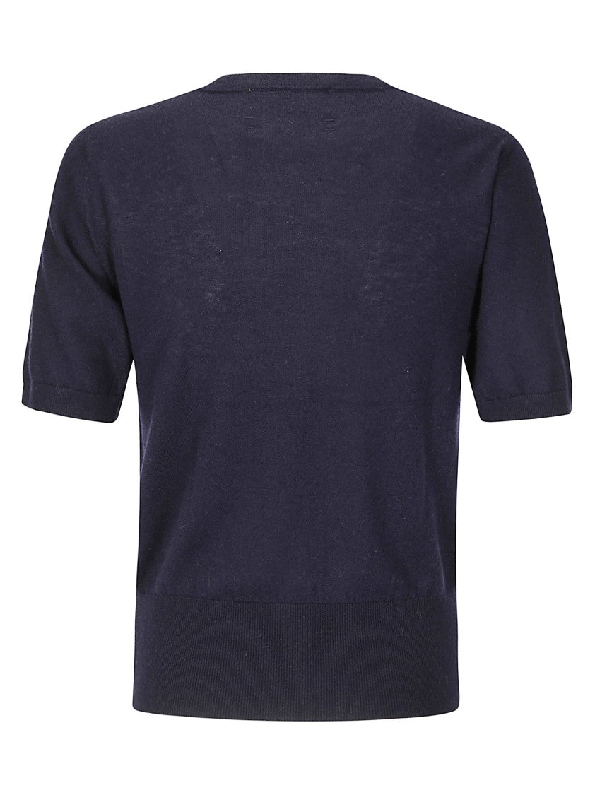 Extreme Cashmere Short-Sleeved Merino Wool And Cashmere Sweater