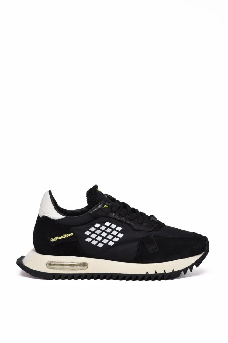 Be Positive Leather/Polyester Sneakers - Black