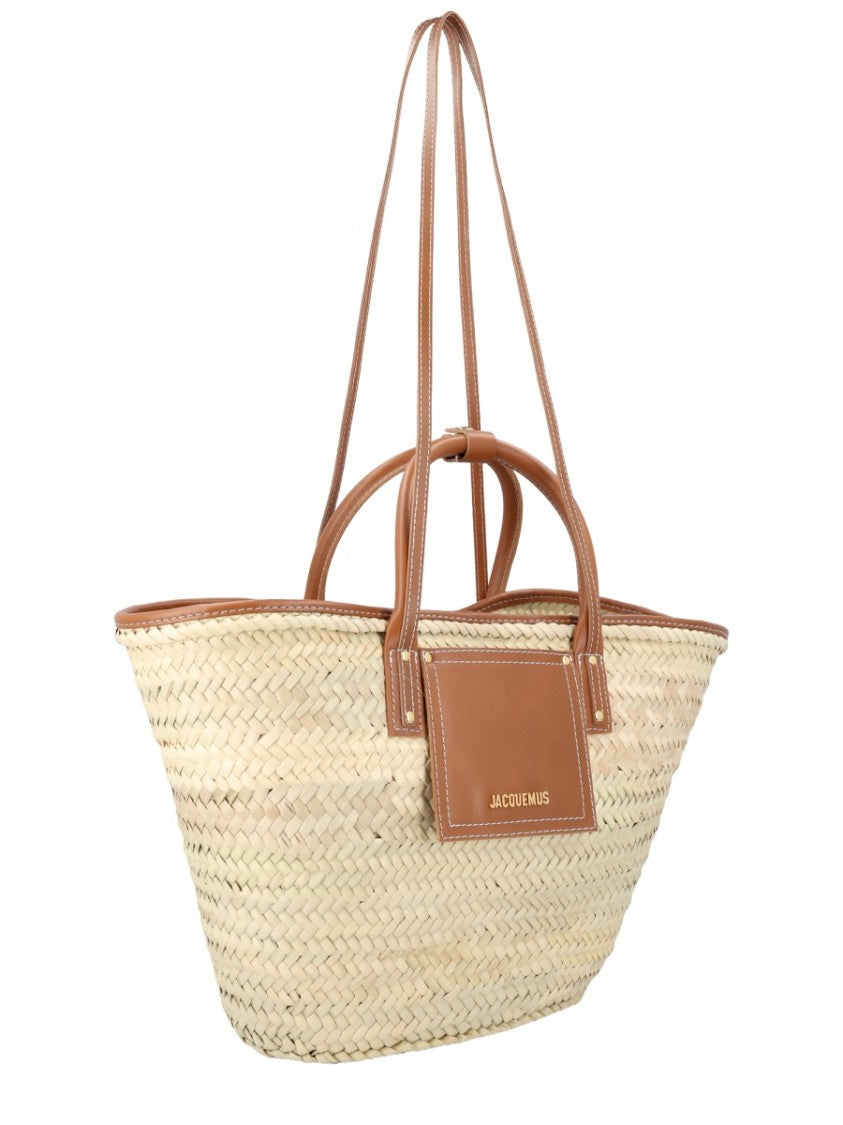 Jacquemus Soli Woven Raffia Tote Bag