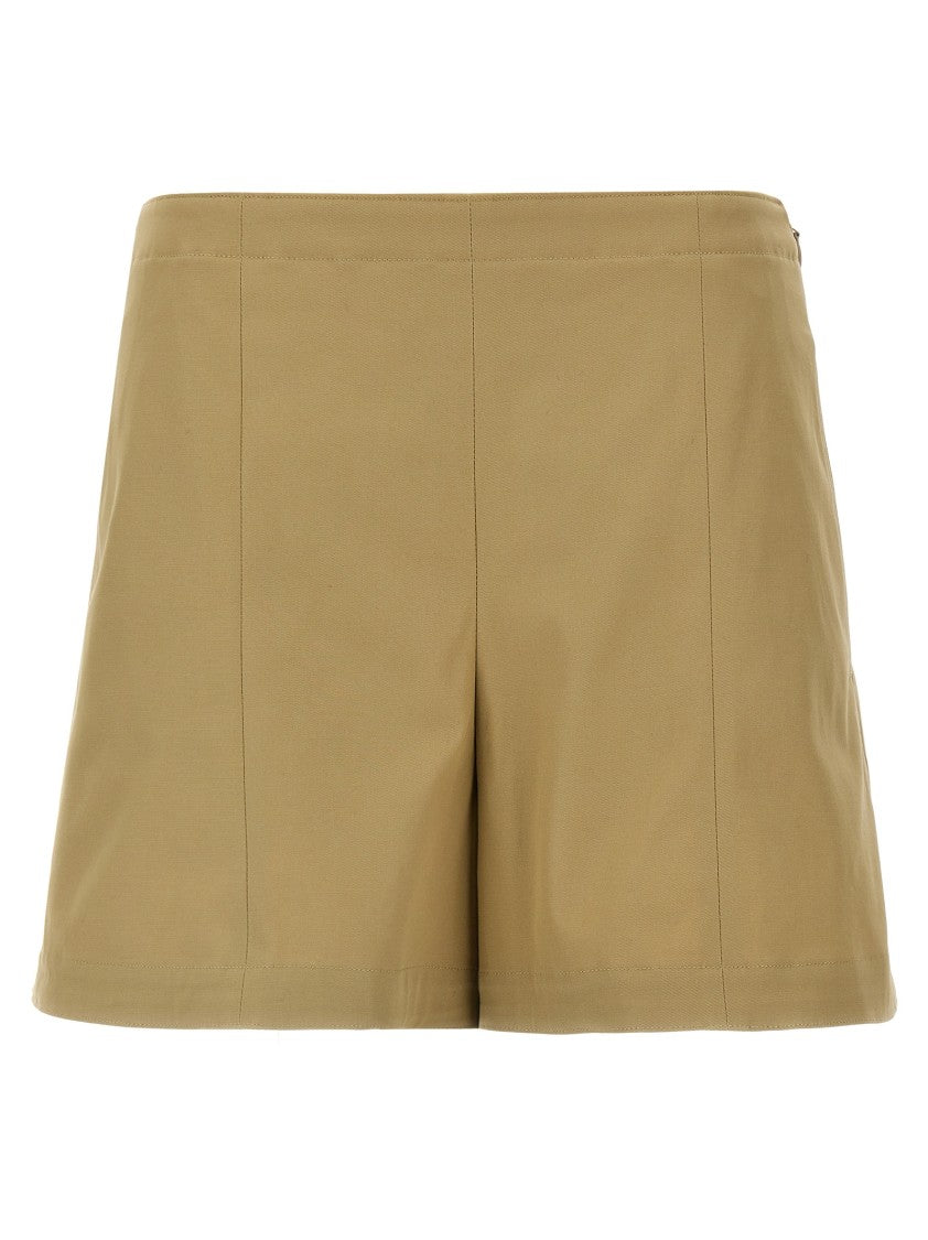 Theory High-Waisted Tailored Cotton Shorts
