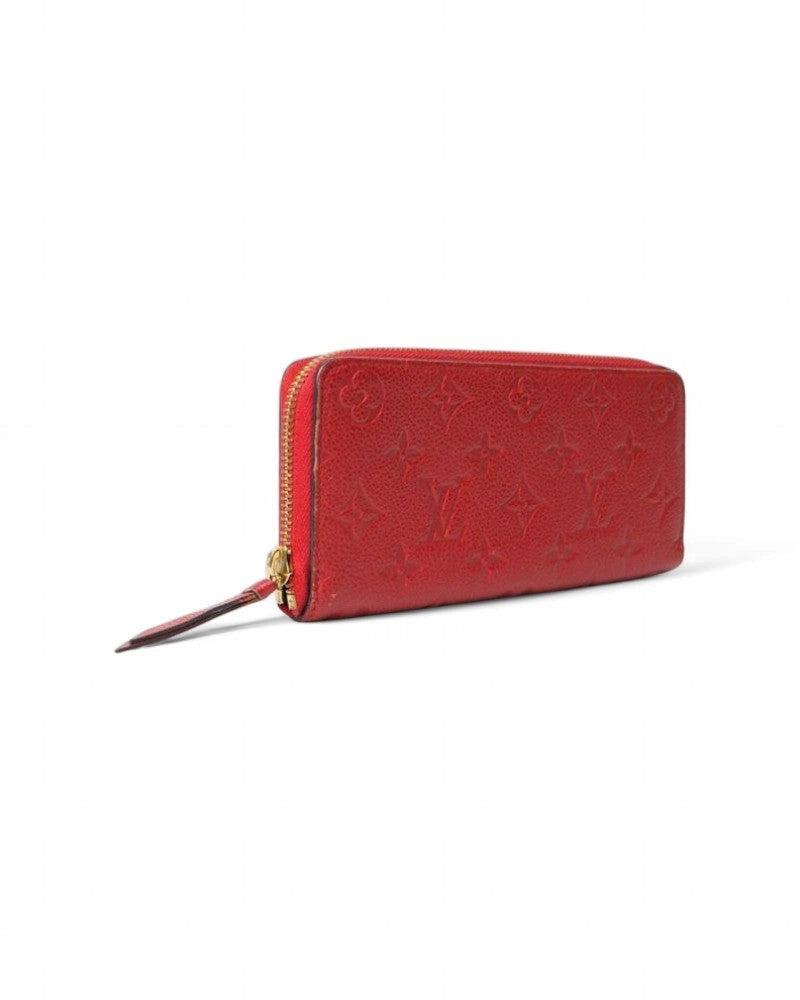 Louis Vuitton Clemence Empreinte Red Wallet