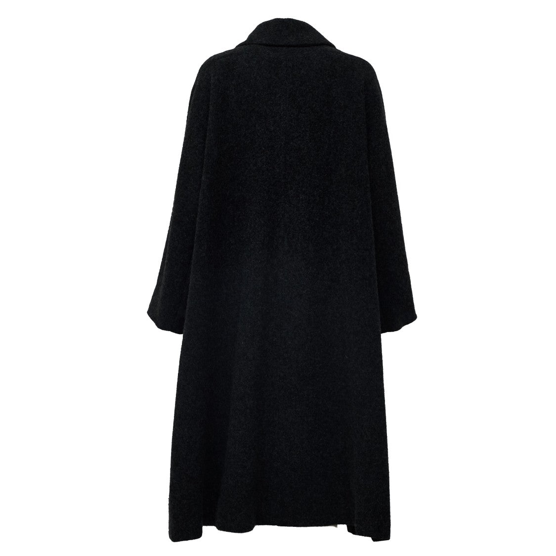 Apuntob Rounded Collar Flared Long Coat