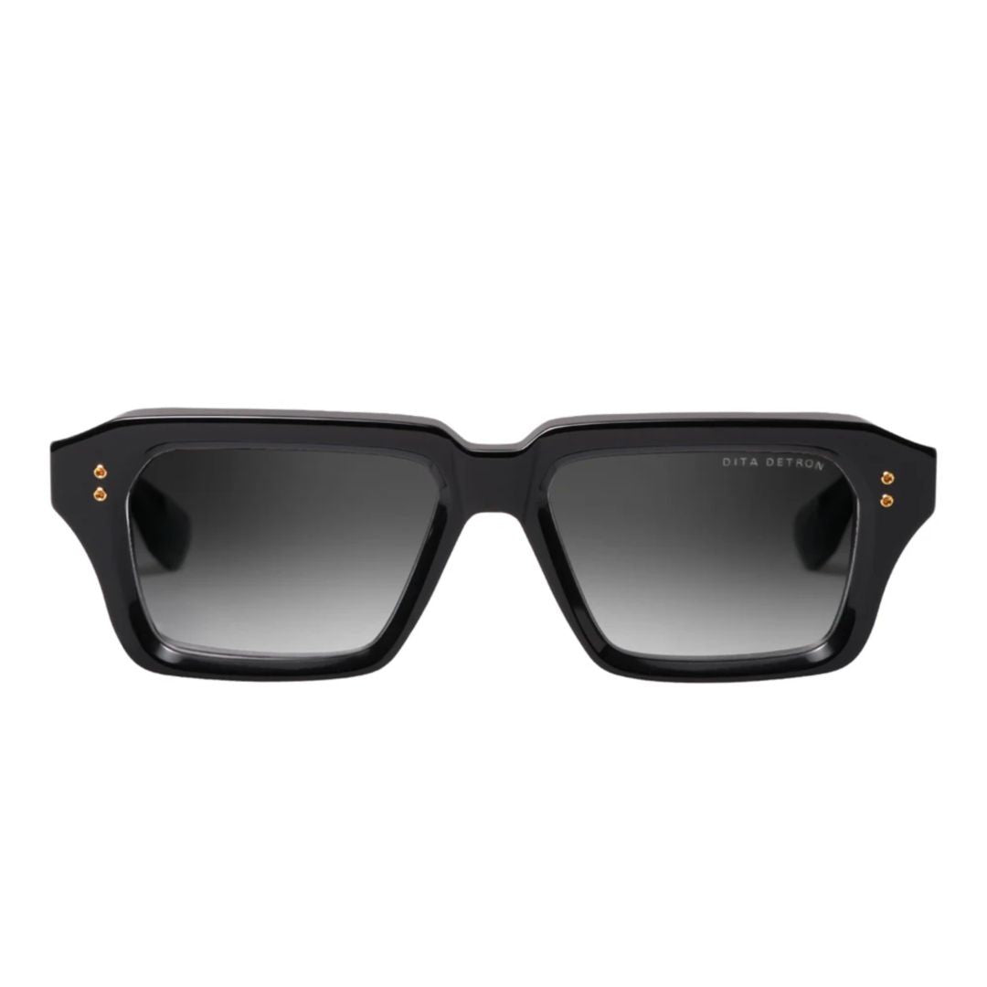 Dita Detron Rectangular Frame Sunglasses With Gold Detailing