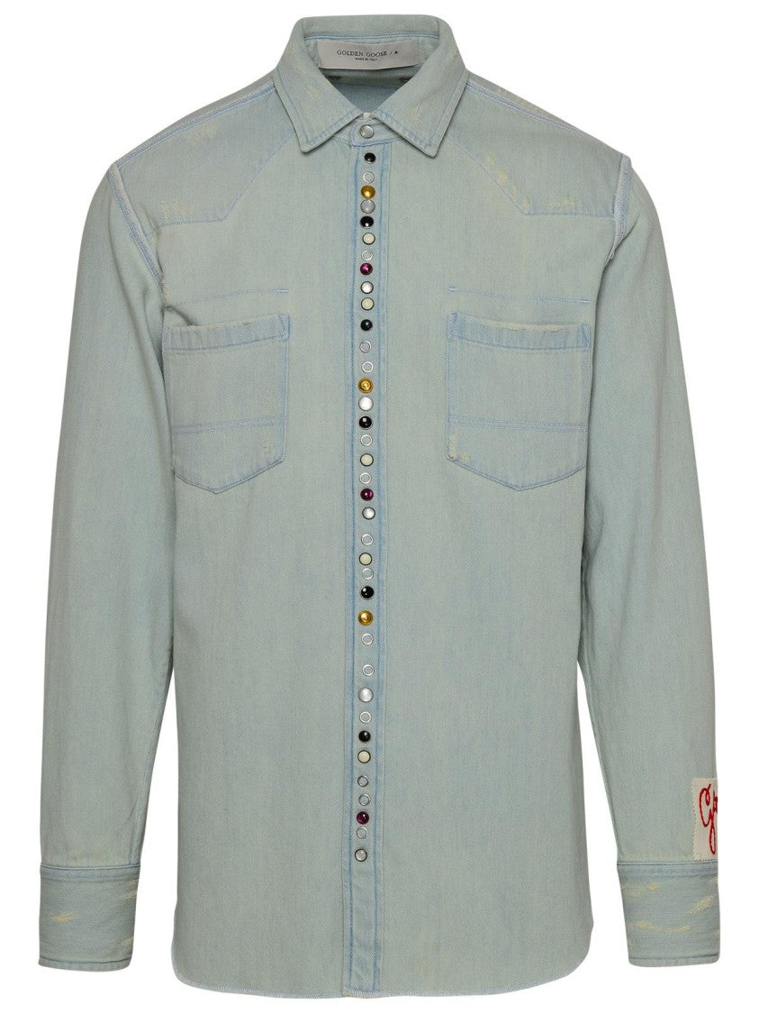 Golden Goose Light Blue Denim Shirt