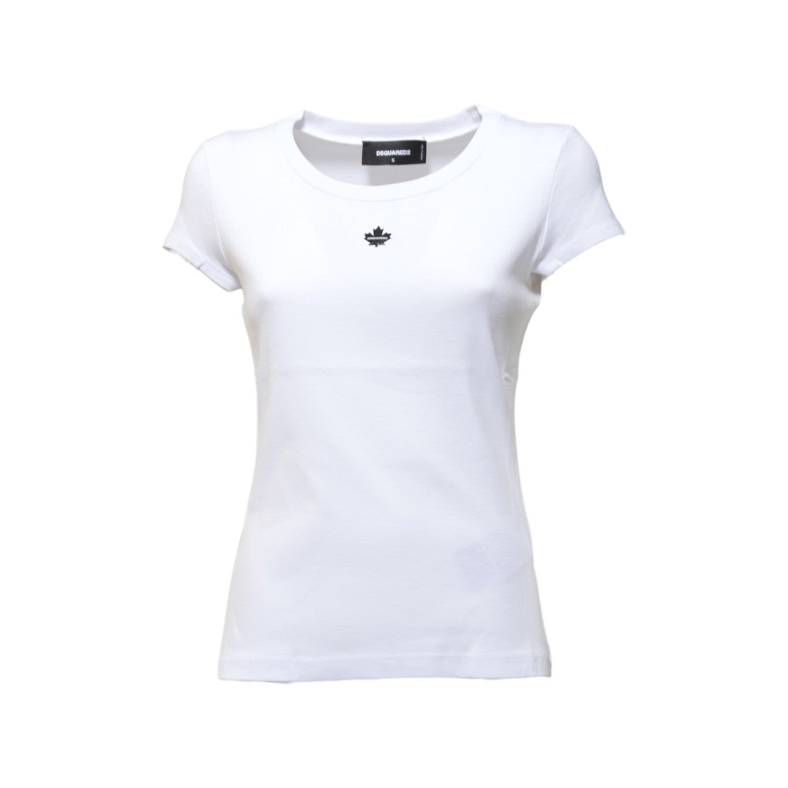 Dsquared2 Maple Leaf White Cotton T-Shirt