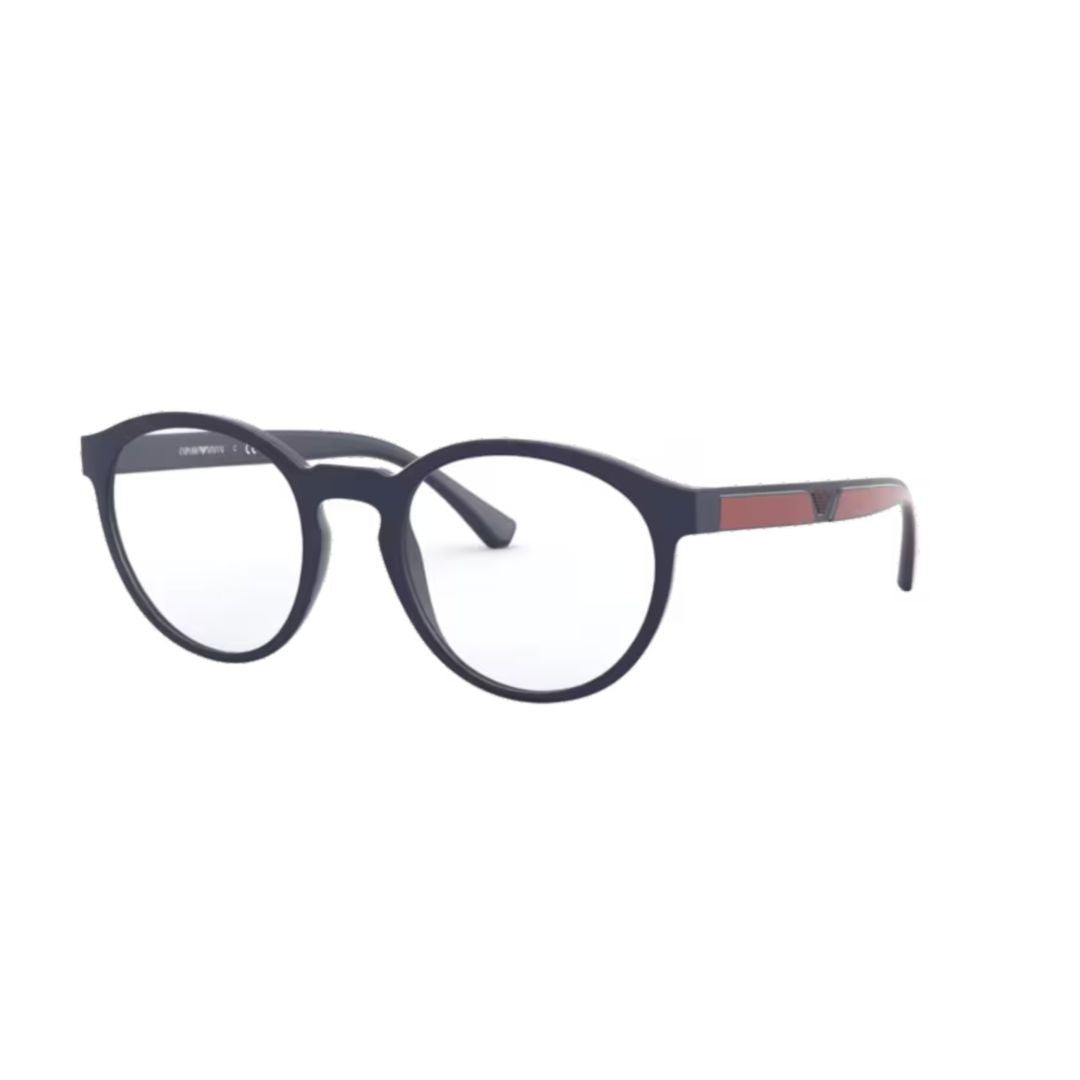 Emporio Armani 0Ea4152 Round Lens Eyeglasses With Subtle Contrast Accents