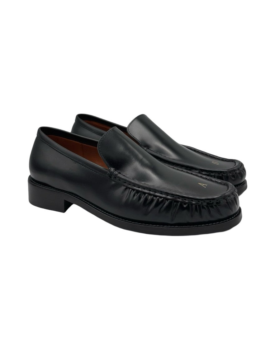 Acne Studios Refined Black Leather Moccasins