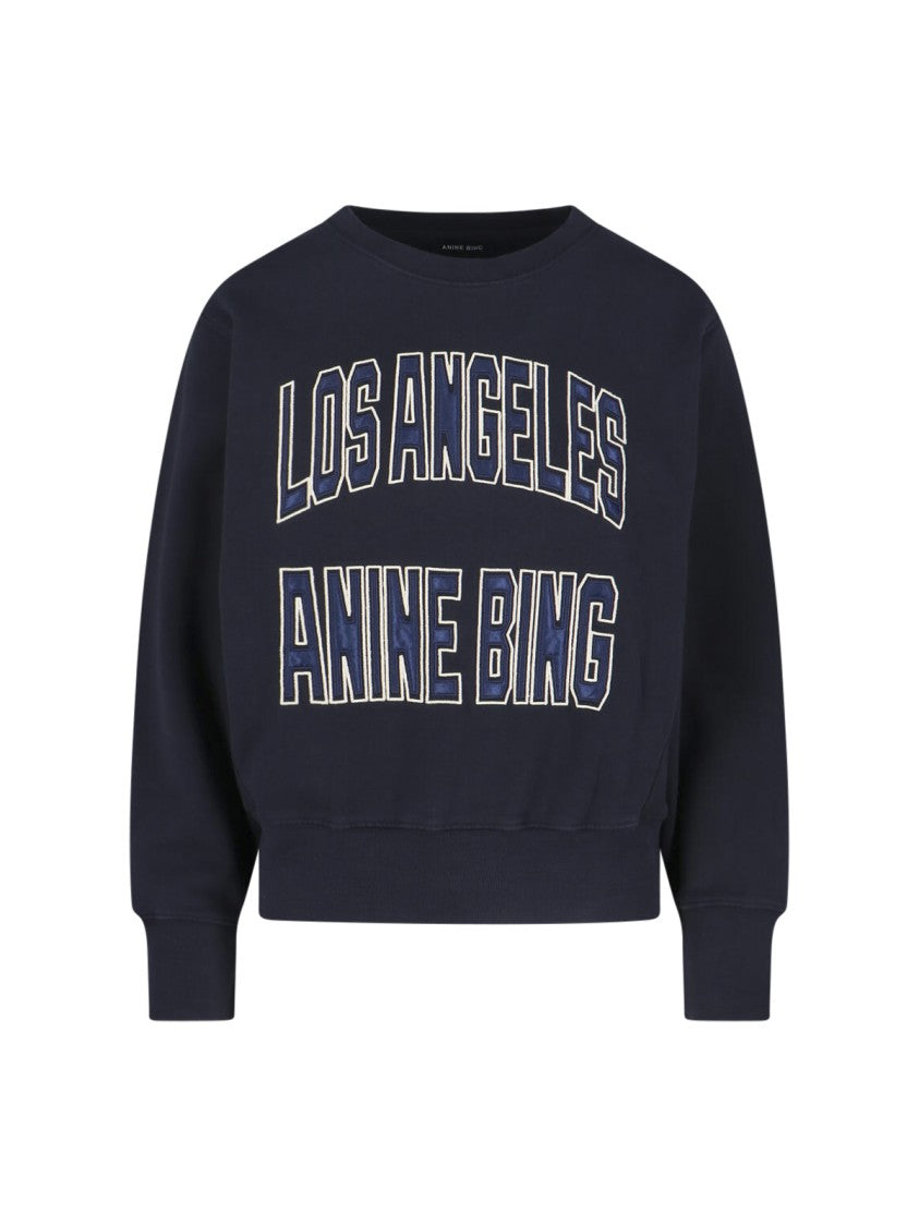 Anine Bing Harry Logo Sweatshirt – Black