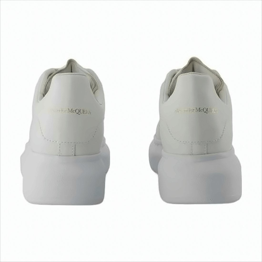 Alexander Mcqueen Minimalist White Sneakers With Elevated Rubber Sole