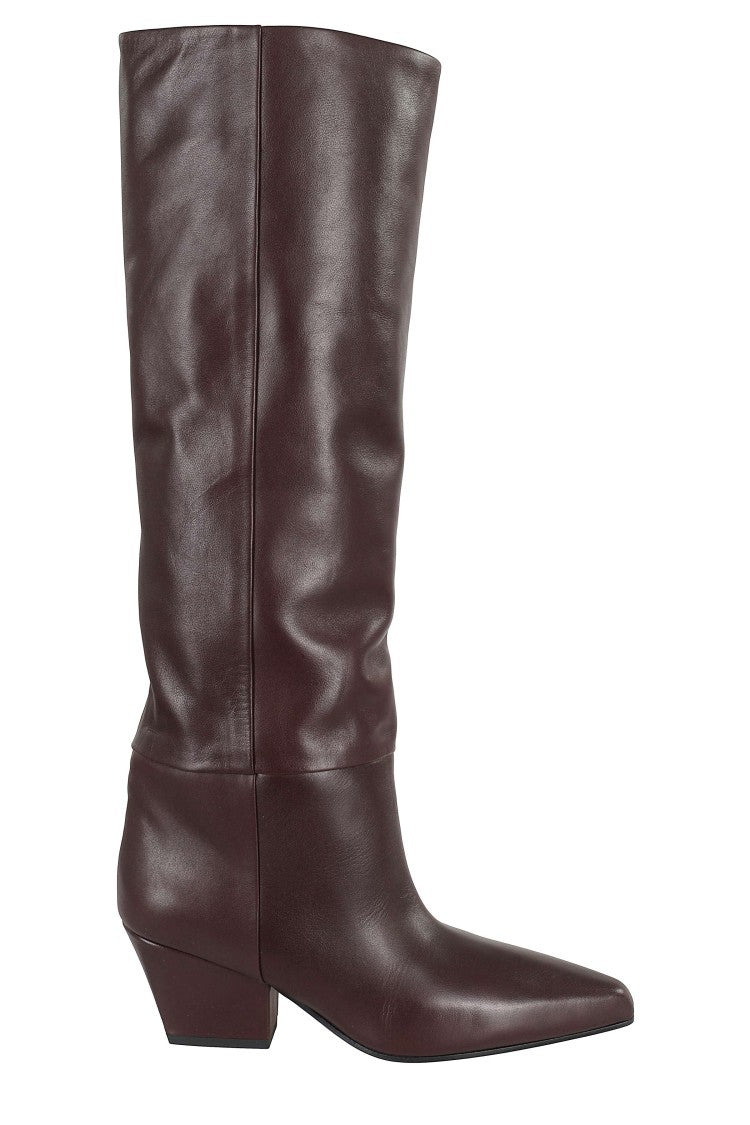 Paris Texas Ebony Jane 60 Pointed High Shaft Leather Boots