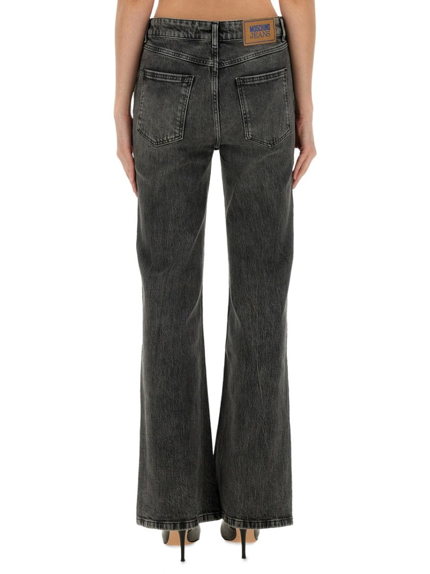Moschino High-Waisted Wide-Leg Jeans